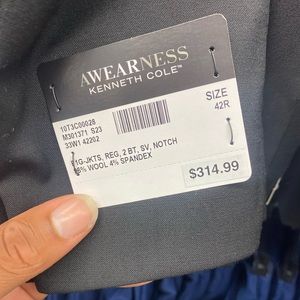 Kenneth Cole Black Suit Separate